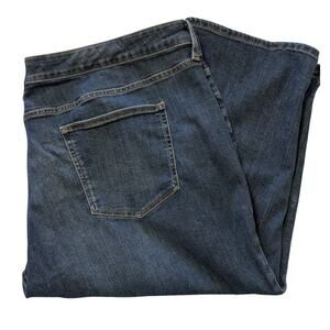 St. John's Bay Capri Pants Womens 28W Blue Jean Stretch Denim Pockets Hi-Rise